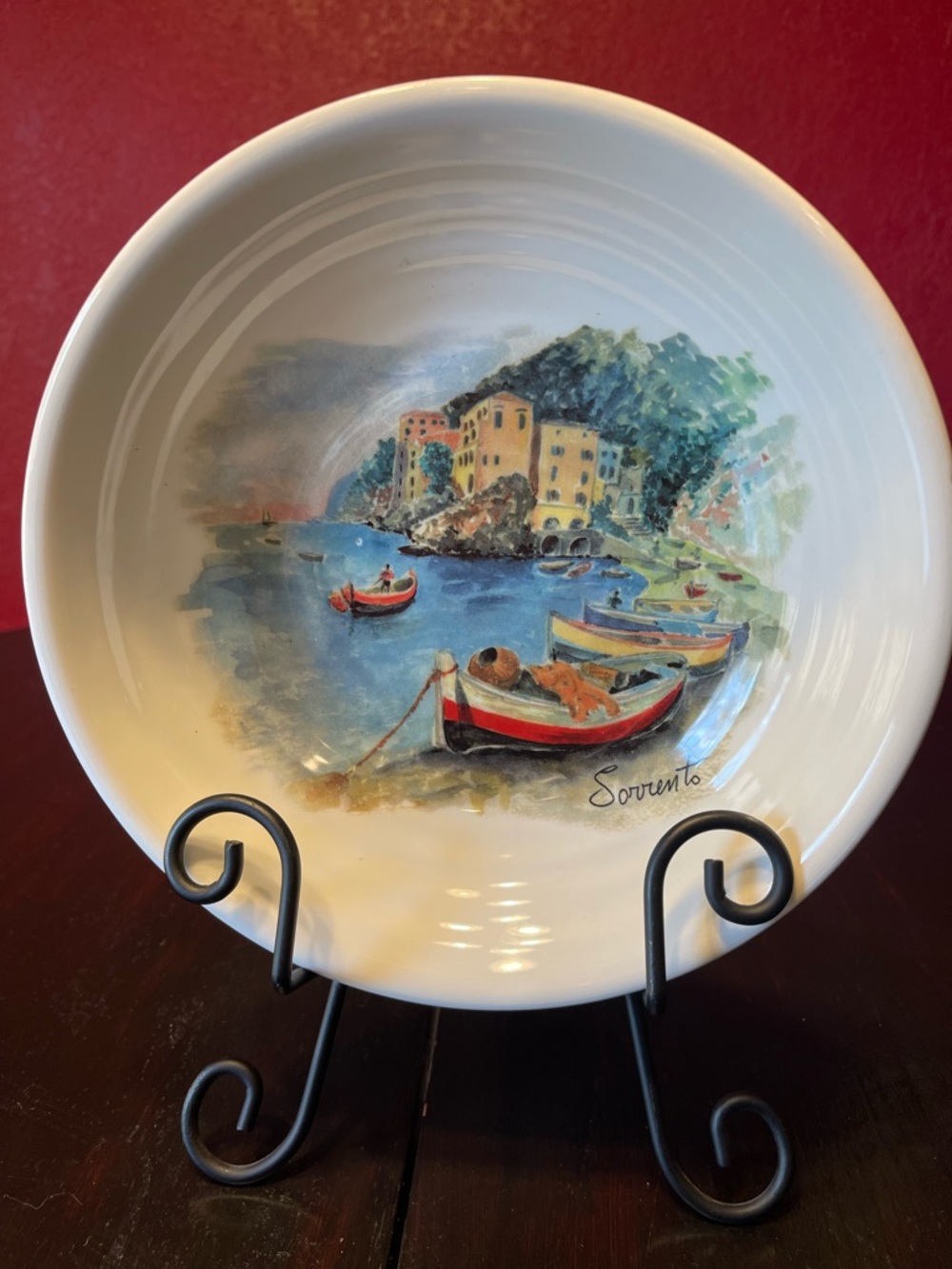 Sorrento Seaside Village Pasta Bowl from the Ceramica Cuore Collection